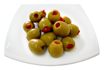 Gordal rellena de pimiento